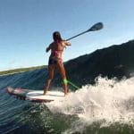 Manette Alcala SUP surfing in the Philippines