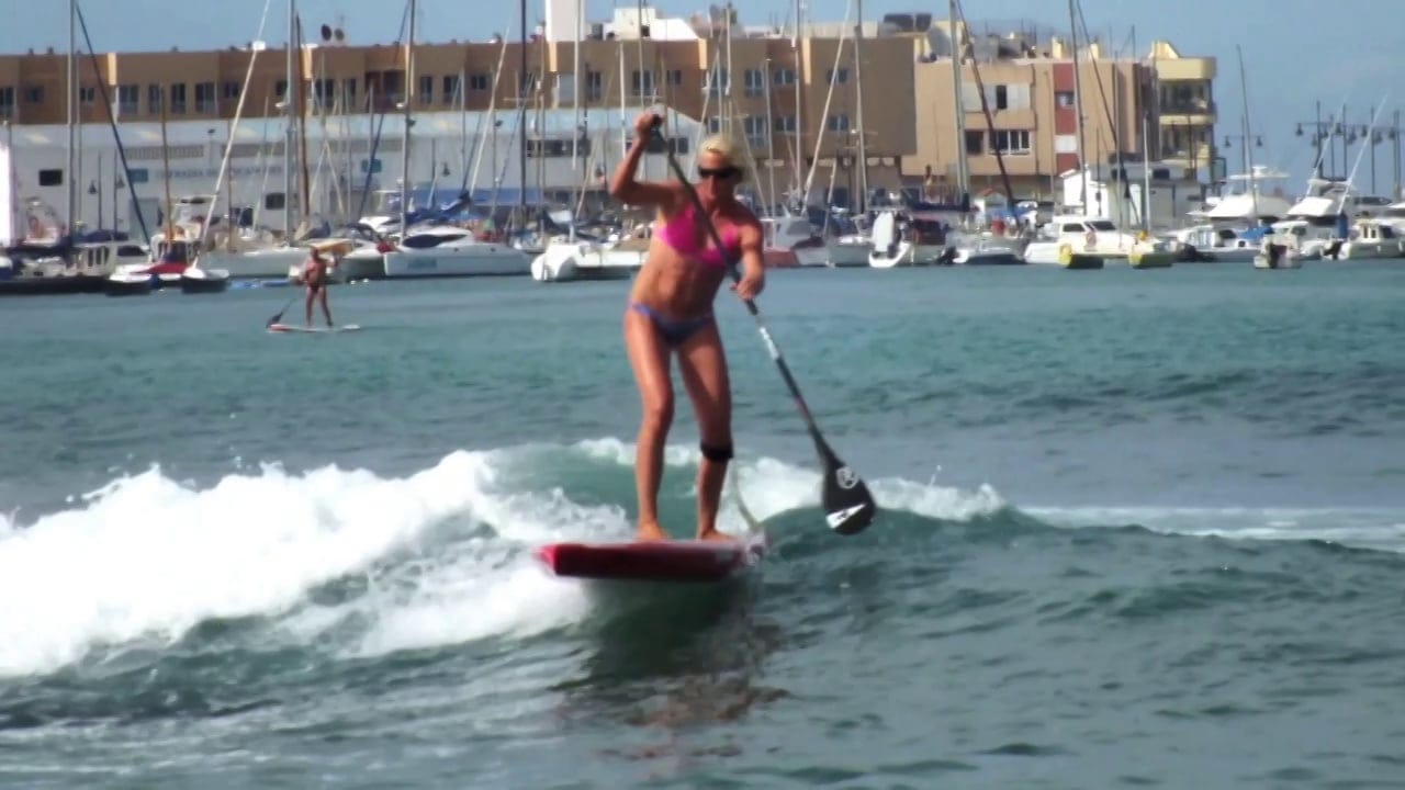 Sonni Honscheid surfs the ferry waves