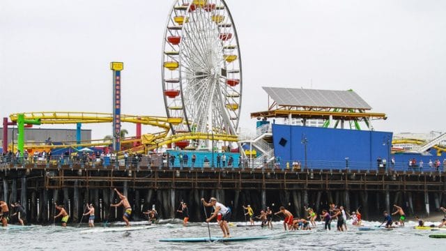 Tommy Bahama Santa Monica pier paddle