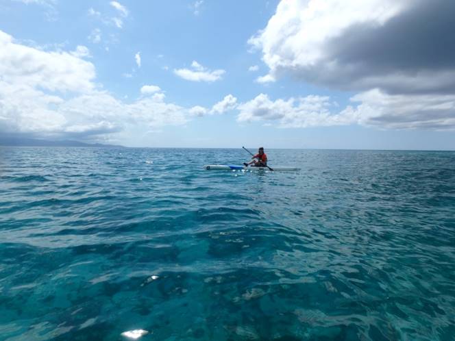 eau translucide stand up paddle