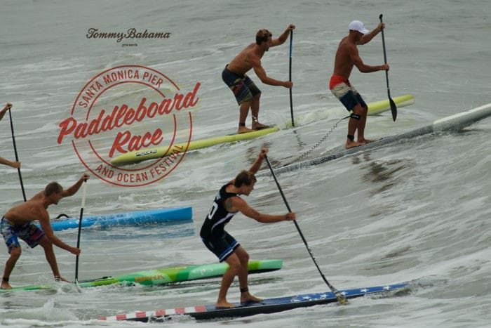 paddleboard race santa monica pier