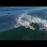Drone captures a SUP surfing session in Australia