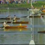 Larry Cain winning the Sprint Canoe Gold Medal at the 1984 summer Olympics