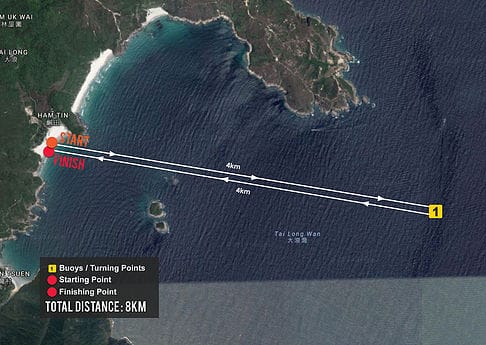 The 2nd Hong Kong International SUP Championship 8km Race map