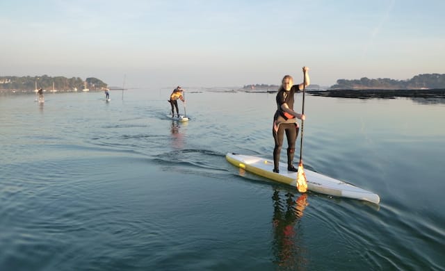 Entraînement de SUP race dans le golfe du Morbihan