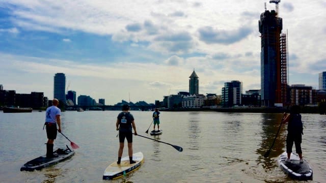 Active360 members paddling along the Thames