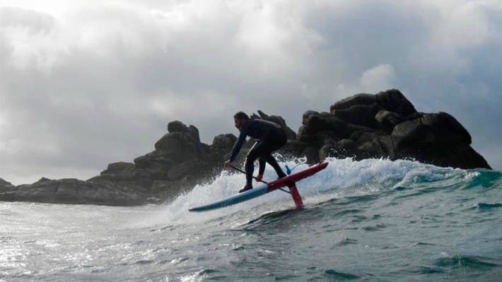 Greg Closier tackles some sizeable waves in Brittany