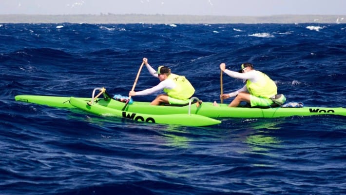 Outrigger canoe enthusiasts go head-to-head at the 2017 Woo Downwind Camps in Guadeloupe