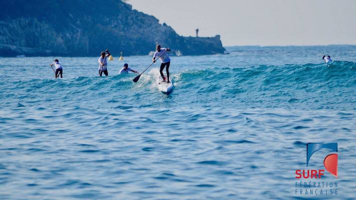 Martin Vitry, Inès Blatge and Fanny Tessier Winners in Giant Waves at the Inaugural Villefranche Paddle Race