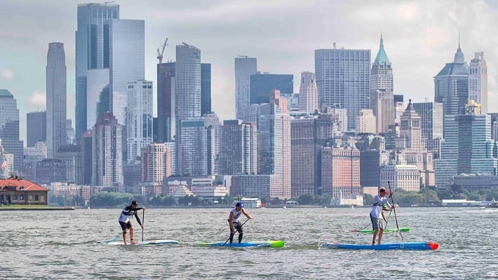 Recap of The New York SUP Open The Lady Liberty Race on Hudson