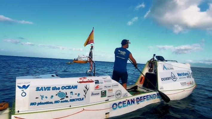 Spanish athlete Antonio de la Rosa becomes first ever person to cross the Pacific Ocean stand up paddling