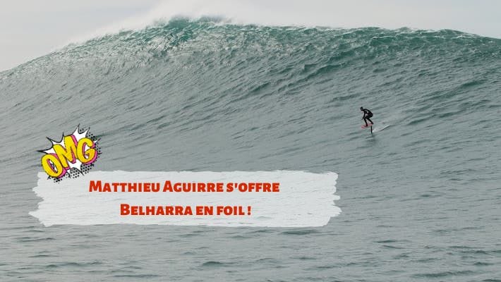 L’énorme session en foil de Matthieu Aguirre à Belharra