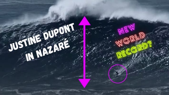 Justine Dupont surfs the biggest wave of her life (to date) in Nazaré