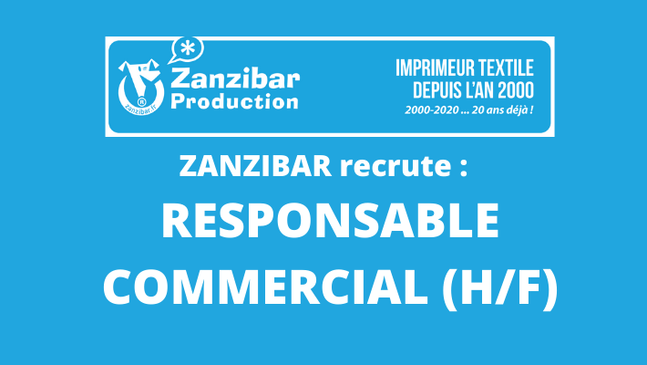 Zanzibar Production recrute : Responsable Commercial