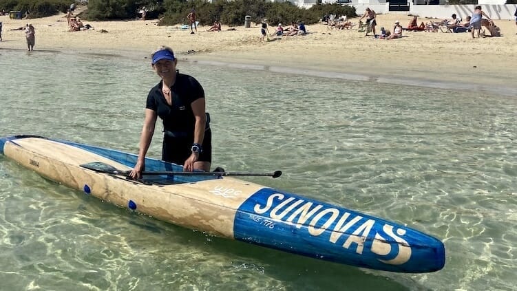 Anni Ridsdill Smith is a well known SUP Racer on the UK circuit who, with support from SUNOVA is now racing further afield