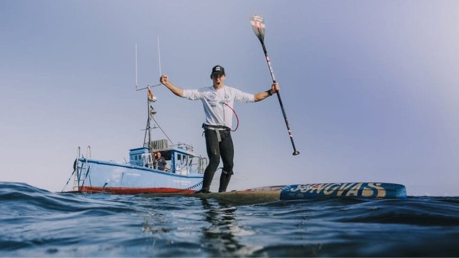 First across: Bastian Grimm’s Fehmarn Belt SUP Crossing
